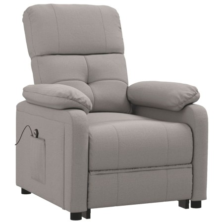 Fauteuil inclinable électrique Taupe Tissu