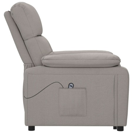 Fauteuil inclinable électrique Taupe Tissu