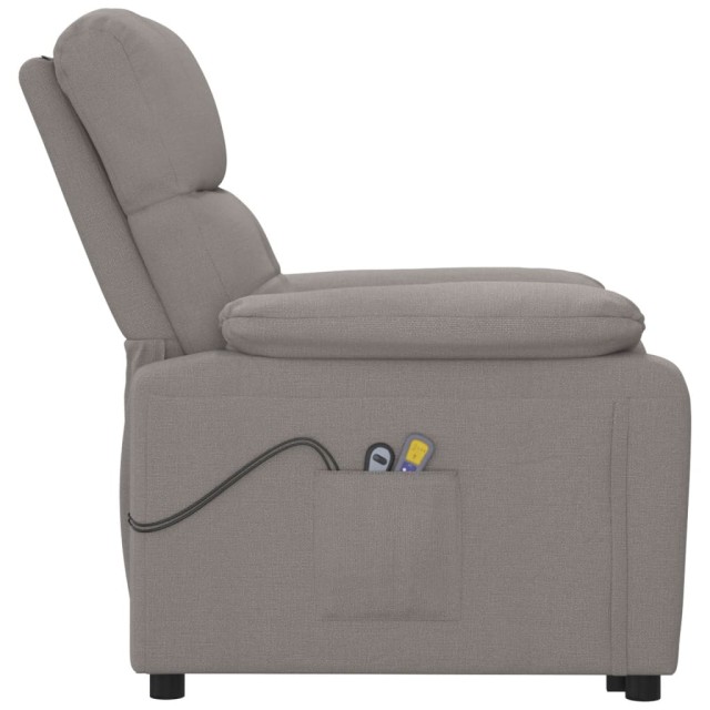Fauteuil électrique de massage Taupe Tissu
