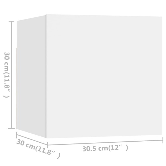 Ensemble de meubles TV 8 pcs Blanc Bois d'ingénierie
