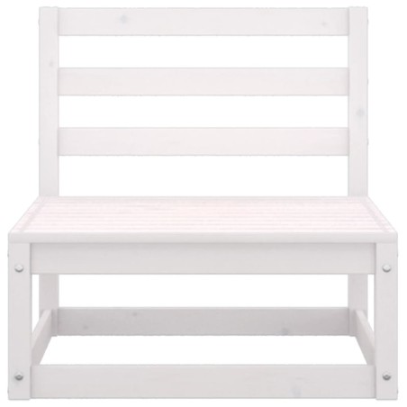 Salon de jardin 4 pcs Blanc Bois de pin massif