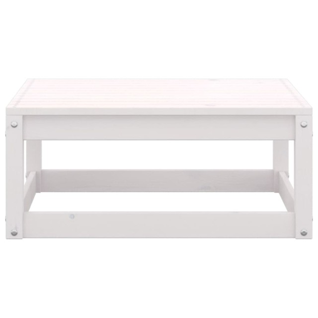 Salon de jardin 4 pcs Blanc Bois de pin massif