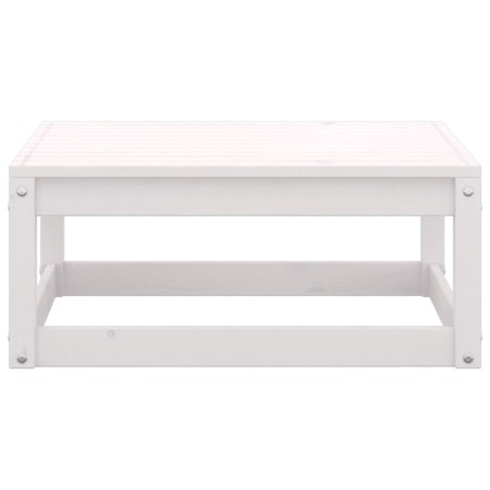 Salon de jardin 4 pcs Blanc Bois de pin massif