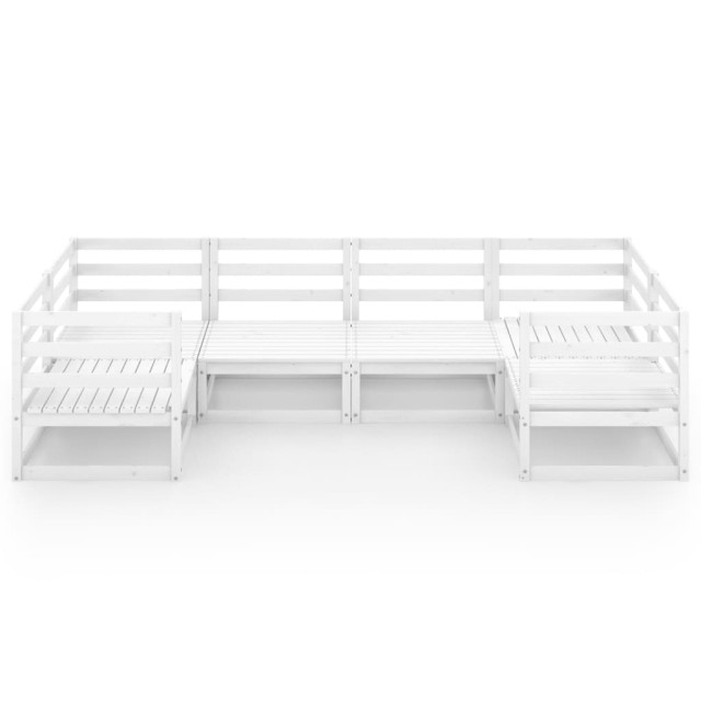 Salon de jardin 6 pcs bois de pin massif