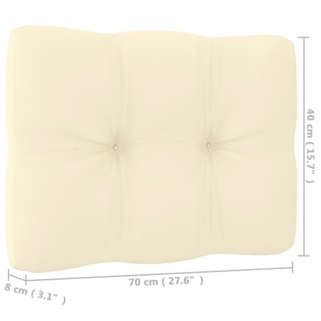 Canapé 4 places de jardin avec coussins Bois de pin massif