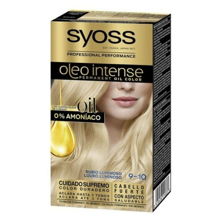 Permanent Dye  Syoss Olio Intense Ammonia-free Nº 9,10 Luminous Blond