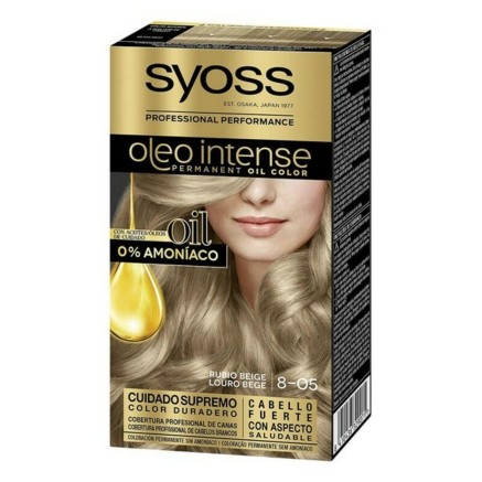 Tinte Permanente  Syoss Olio Intense Sin amoniaco Nº 8,05 Rubio Beige