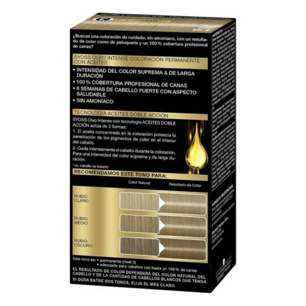 Tinte Permanente  Syoss Olio Intense Sin amoniaco Nº 8,05 Rubio Beige 2