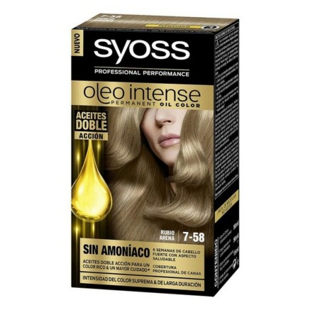 Dauerfärbung  Syoss Olio Intense Ohne Ammoniak Nº 7,58 Blond Sand