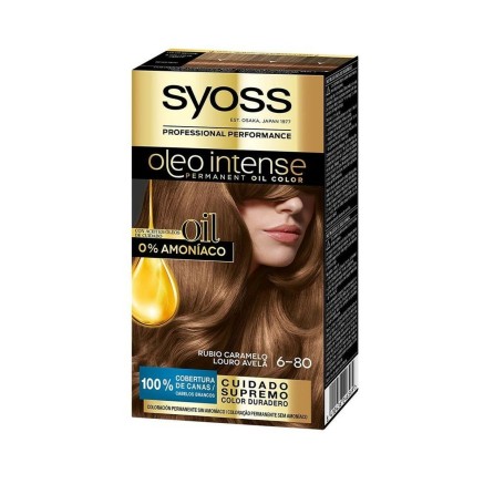 Teinture permanente  Syoss Olio Intense Sans ammoniaque Nº 6,80 Blond