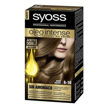 Teinture permanente  Syoss Olio Intense Sans ammoniaque Nº 6,10 Blond