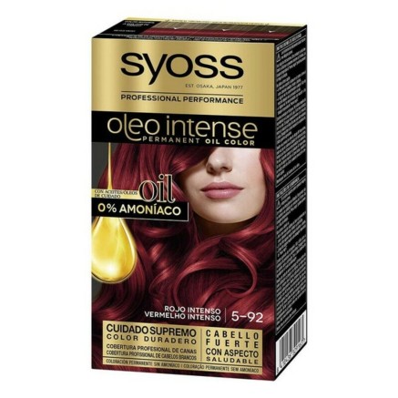 Dauerfärbung  Syoss Olio Intense Ohne Ammoniak Nº 5,92 Intensives Ro