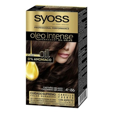 Permanent Dye  Syoss Olio Intense Ammonia-free Nº 4,86 Frozen Chestnu