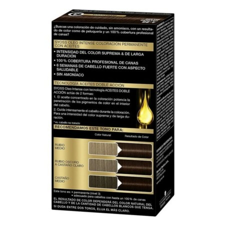 Permanente Kleur  Syoss Olio Intense Geen ammoniak Nº 4,86 Bevroren k