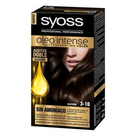 Permanent Dye  Syoss Olio Intense Ammonia-free Nº 3,10 Brown