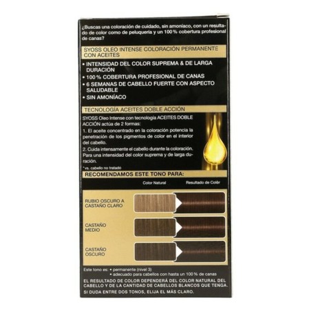 Permanent Dye  Syoss Olio Intense Ammonia-free Nº 3,10 Brown