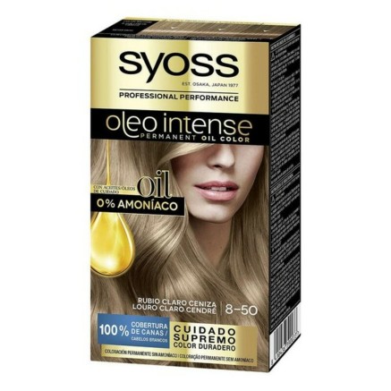 Dauerfärbung  Syoss Olio Intense Ohne Ammoniak Nº 8,50 Helles Aschbl