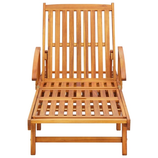 Chaises longues lot de 2 Bois d'acacia solide