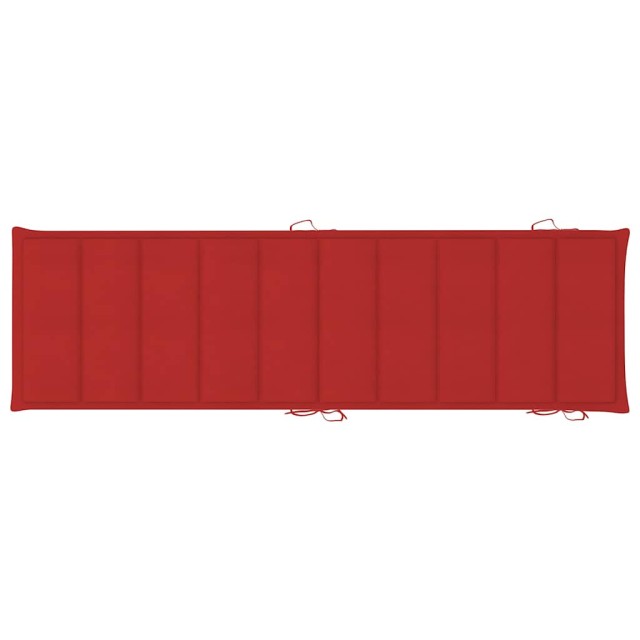 Chaises longues lot de 2 avec coussins Bois d'acacia solide