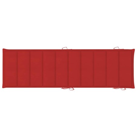 Chaises longues lot de 2 avec coussins Bois d'acacia solide