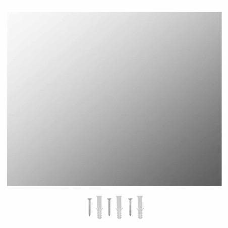 Miroir mural sans cadre avec lampes LED Rectangulaire Verre