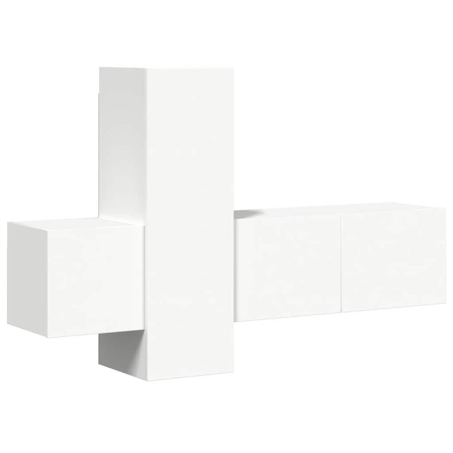 Ensemble de meubles TV 3 pcs Blanc Bois d'ingénierie