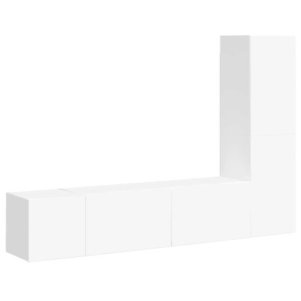Ensemble de meubles TV 3 pcs Blanc Bois d'ingénierie 2