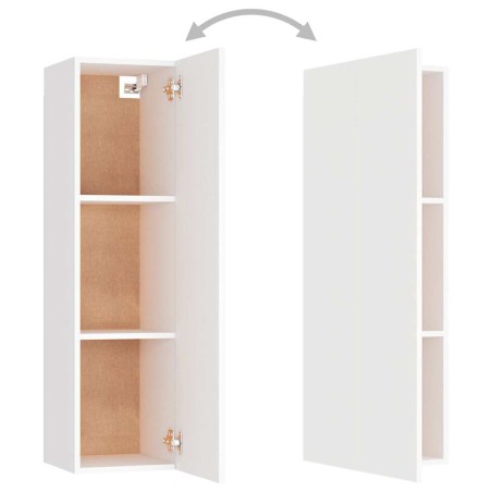 Ensemble de meubles TV 3 pcs Blanc Bois d'ingénierie