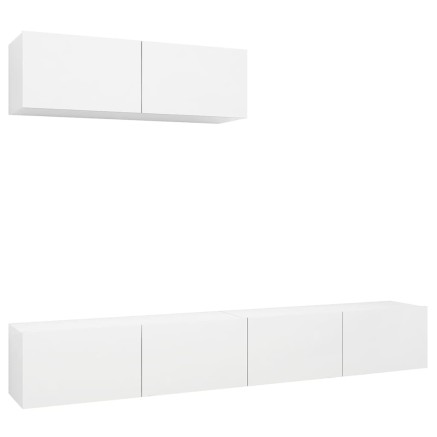 Meubles TV 3 pcs Blanc Bois d'ingénierie 2
