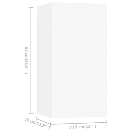 Ensemble de meubles TV 4 pcs Blanc Bois d'ingénierie