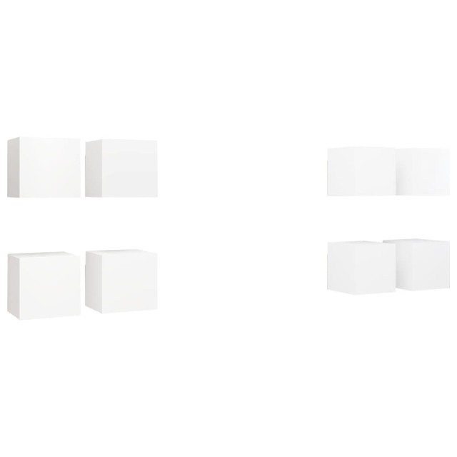 Meubles TV muraux 8 pcs Blanc 30,5x30x30 cm