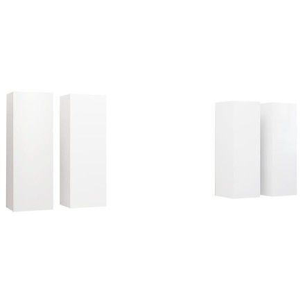 Meubles TV 4 pcs Blanc 30,5x30x90 cm Bois d'ingénierie 2