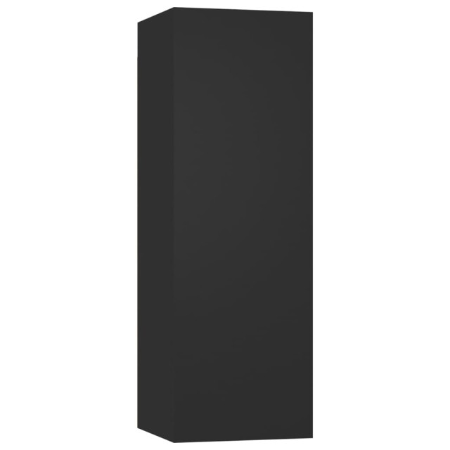 Ensemble de meuble TV 5 pcs Noir Bois d'ingénierie