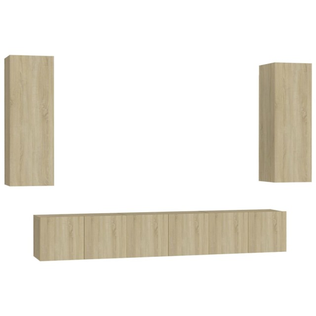 Ensemble de meubles TV 5 pcs Chêne sonoma Bois d'ingénierie