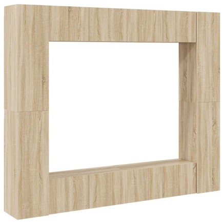 Ensemble de meubles TV 8 pcs Chêne sonoma Bois d'ingénierie 2