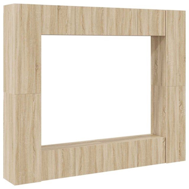 Ensemble de meubles TV 8 pcs Chêne sonoma Bois d'ingénierie