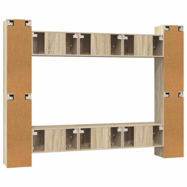 Ensemble de meubles TV 10 pcs Chêne sonoma Bois d'ingénierie