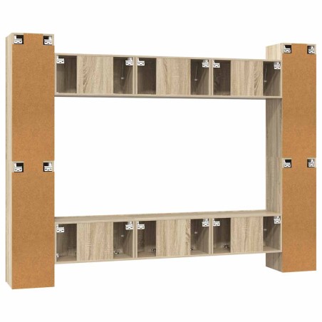 Ensemble de meubles TV 10 pcs Chêne sonoma Bois d'ingénierie