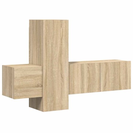 Ensemble de meubles TV 3 pcs Chêne sonoma Bois d'ingénierie 2