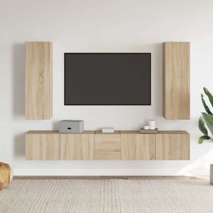 Ensemble de meubles TV 5 pcs Chêne sonoma Bois d'ingénierie