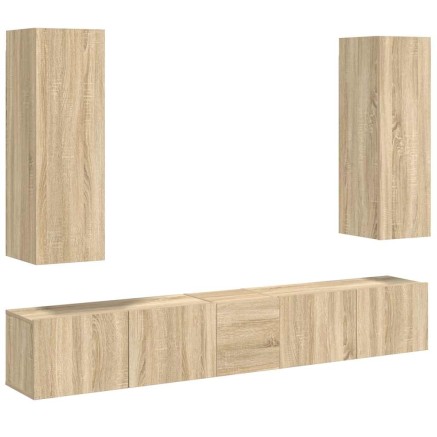 Ensemble de meubles TV 5 pcs Chêne sonoma Bois d'ingénierie 2