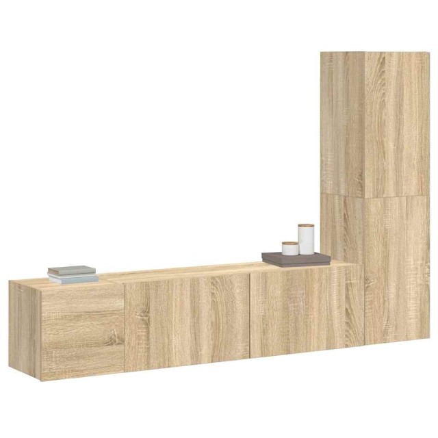Ensemble de meubles TV 3 pcs Chêne sonoma Bois d'ingénierie