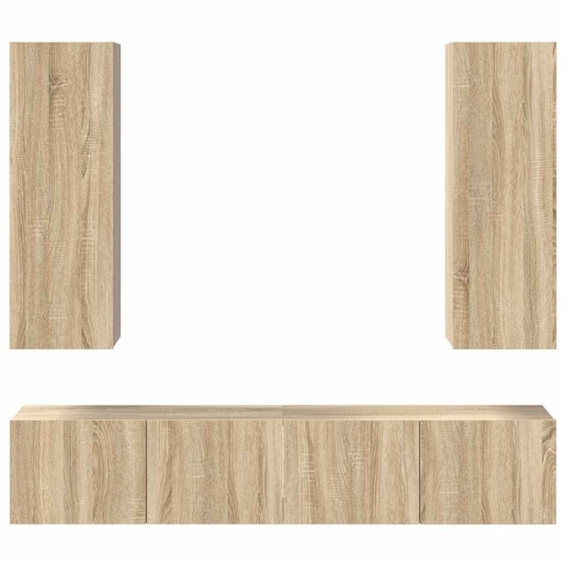 Ensemble de meubles TV 4 pcs Chêne sonoma Bois d'ingénierie
