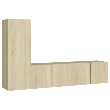 Ensemble de meubles TV 3 pcs Chêne sonoma Bois d'ingénierie 2