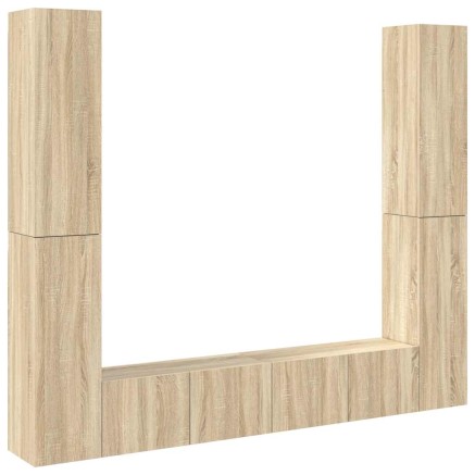 Ensemble de meuble TV 6 pcs Chêne sonoma Bois d'ingénierie 2