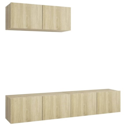 Meubles TV 3 pcs Chêne sonoma Bois d'ingénierie 2