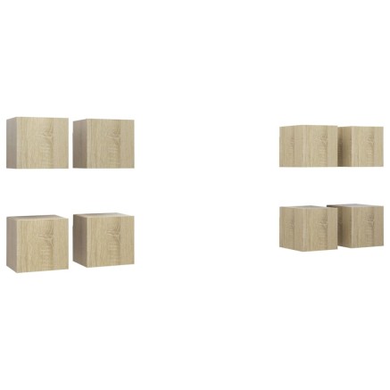 Meubles TV muraux 8 pcs Chêne sonoma 30,5x30x30 cm 2
