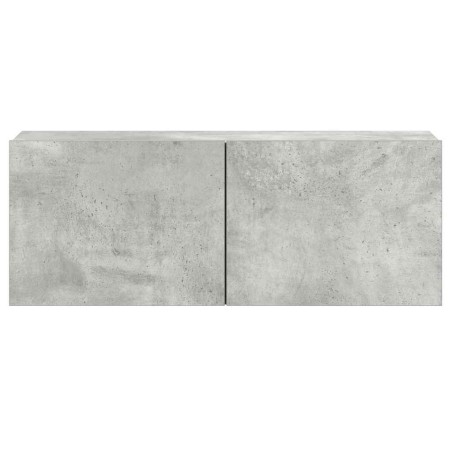 Ensemble de meubles TV 3 pcs Gris béton Bois d'ingénierie