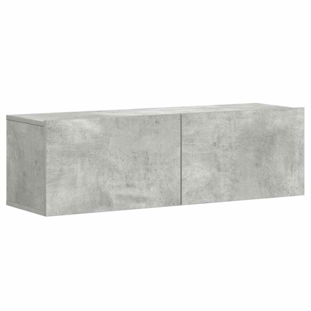 Ensemble de meubles TV 3 pcs Gris béton Bois d'ingénierie