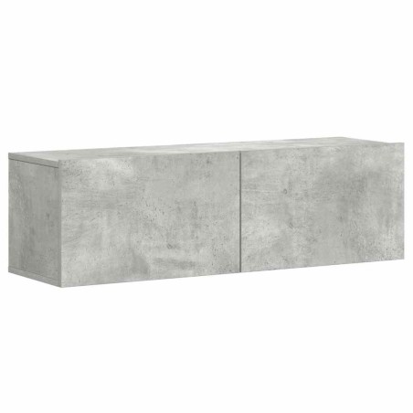Ensemble de meubles TV 3 pcs Gris béton Bois d'ingénierie